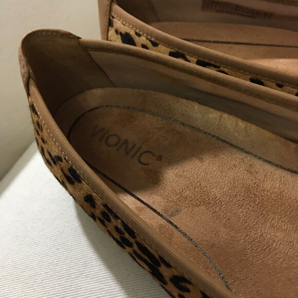 Vionic Minna Ballet Flats Calf Hair Leopard Print - Picture 3 of 6